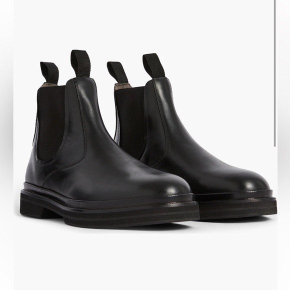 All Saints Jonboy Chelsea Black Leather  Boots Men’s SZ 11/44 - Picture 1 of 8
